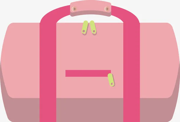 红色矢量女性手提包免抠