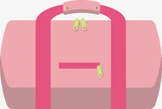 红色矢量女性手提包免抠