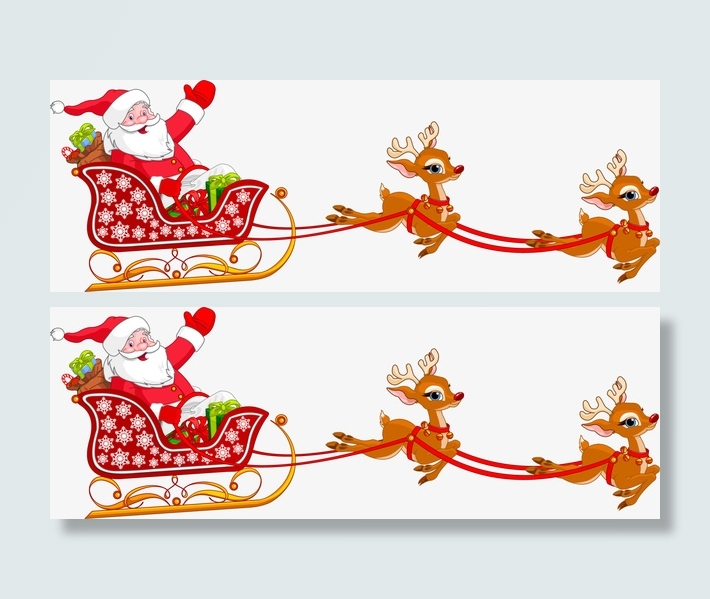 圣诞节卡通拉车麋鹿免抠