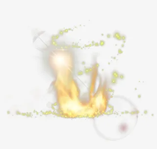 黄色科技炫光矢量免抠