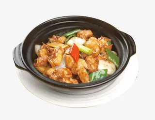 大碗砂锅鸡黄焖鸡素材免抠