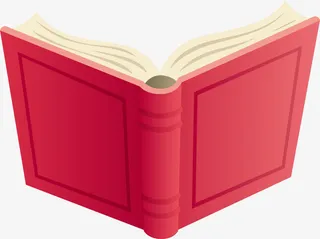 世界读书日红色书本免抠