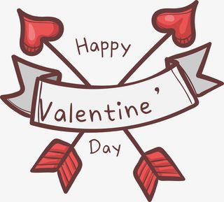 情人节爱心箭头标签免抠