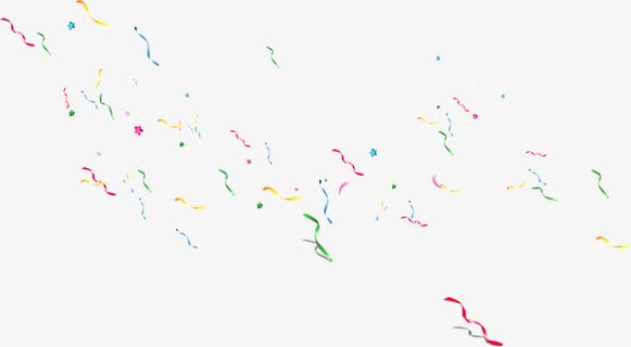 双十一全民狂欢日免抠漂浮彩带元素