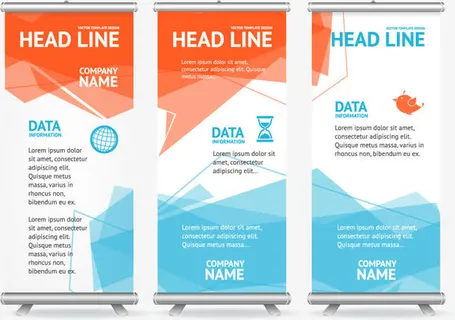 折页易拉宝矢量素材免抠