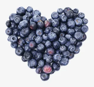 实物心形野生蓝莓免抠