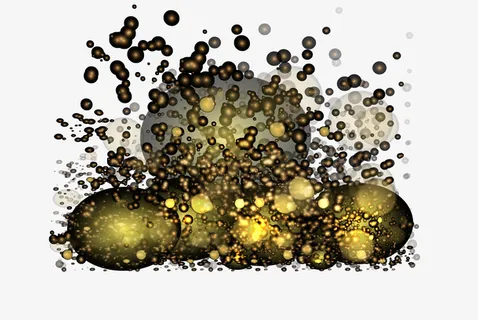 黄色星光效果元素免抠