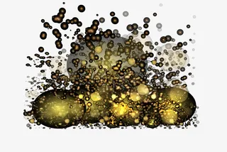 黄色星光效果元素免抠