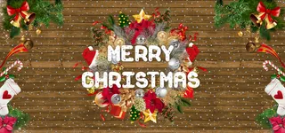 圣诞嗨皮彩色简约banner高清