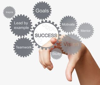 点击关注成功目标素材免抠