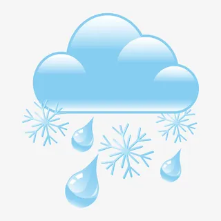 雪花和雨滴免抠