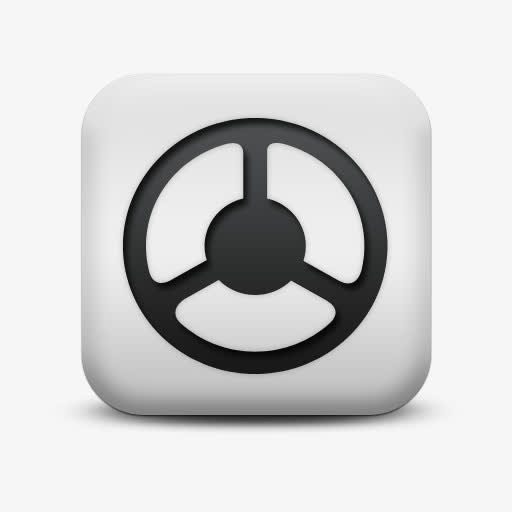 磨砂白广场图标运输旅行转向轮交免抠