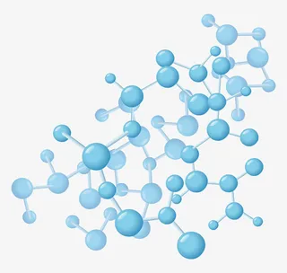 天蓝细胞分子结构图免抠