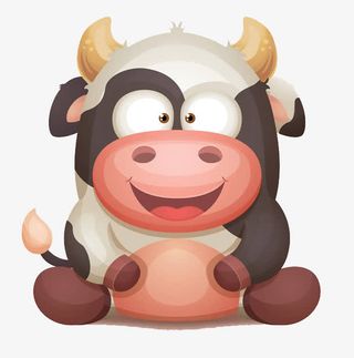 憨厚可爱的小牛免抠