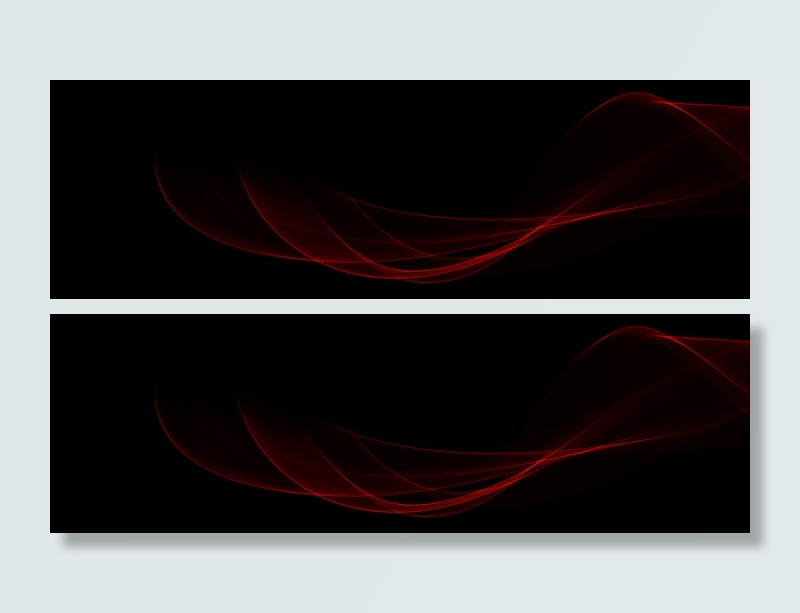 红色线条科技抽象线条banner高清