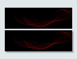 红色线条科技抽象线条banner高清