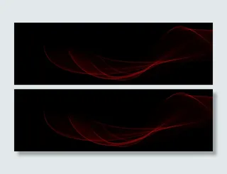 红色线条科技抽象线条banner高清