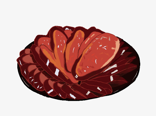 卡通手绘插画腊香肠免抠