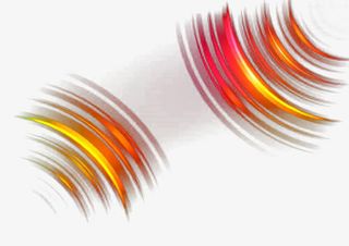 红色半弧炫光免抠