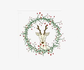 清新花环麋鹿免抠