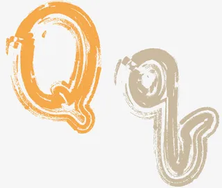 英语字母大小写Q免抠