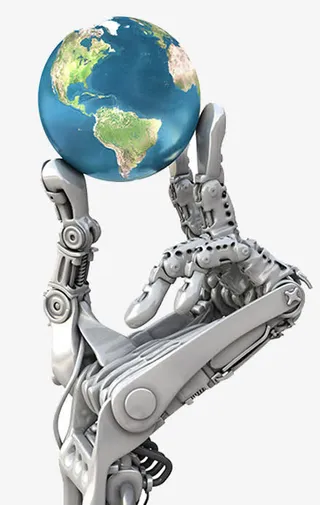 高科技机械手免抠