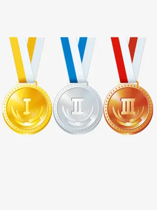 三枚金银铜牌免抠