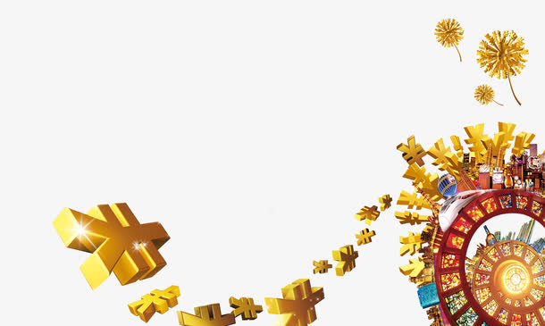 金融海报背景免抠标签元素