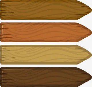 矢量箭头木板免抠