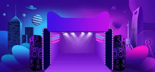 五一商场大促销紫色大气渐变几何背景高清