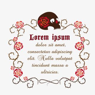 万圣节花朵边框免抠