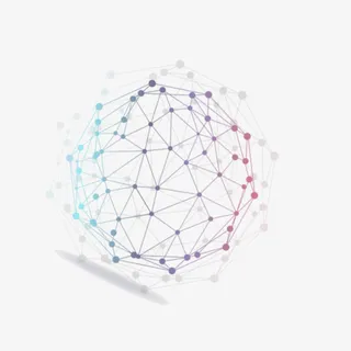 星空几何点线面结合立体多边形免抠