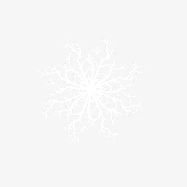 卡通手绘白色的雪花免抠