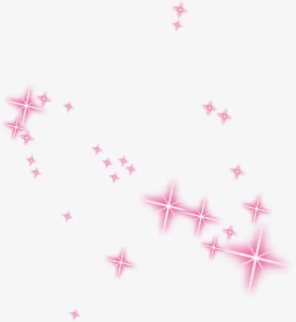 闪耀星光粉色七夕免抠