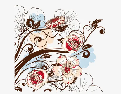 手绘花纹古典花纹底纹免抠 手绘花纹古典花纹底纹免抠