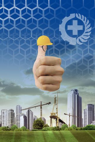 安全生产月海报背景高清