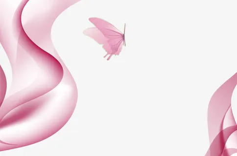 紫色绸带素材免抠