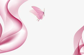 紫色绸带素材免抠