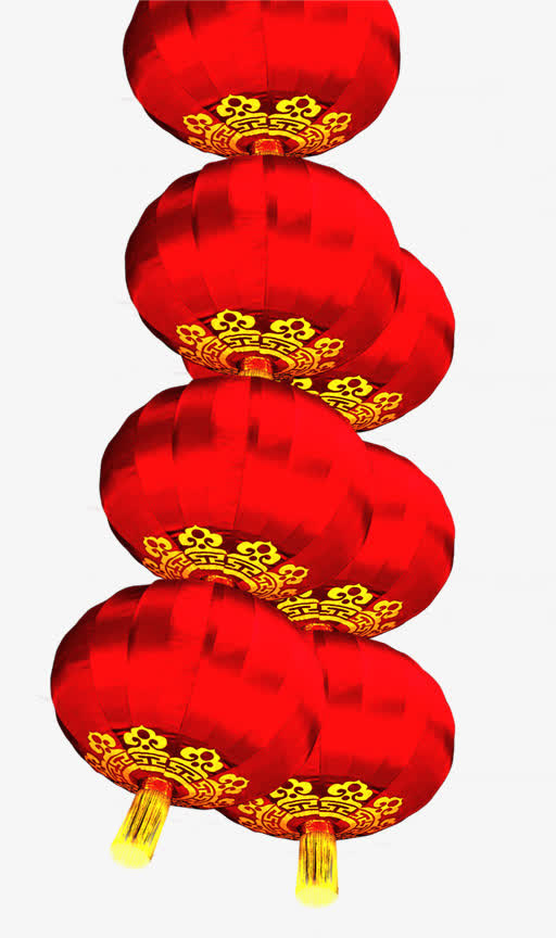 红色卡通设计灯笼节日免抠
