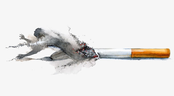 创意的吸烟危害健康免抠