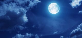 蓝色夜晚星空背景高清