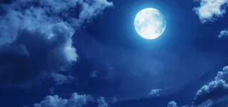 蓝色夜晚星空背景高清