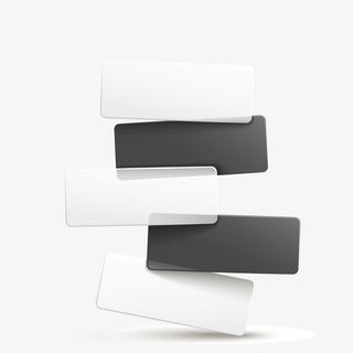 方形纸片商务信息图矢量素材免抠