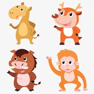 四个小动物免抠