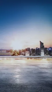 简约沿海城市手机端H5背景高清 简约沿海城市手机端H5背景高清