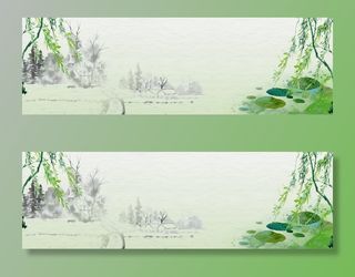 春分文艺清新中国风banner高清文艺清新背景