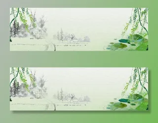 春分文艺清新中国风banner高清文艺清新背景