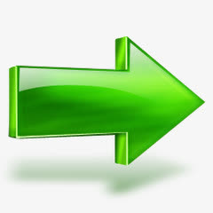 绿色水晶向右箭头免抠