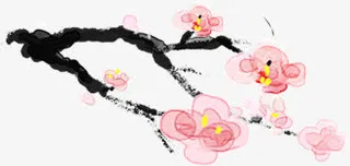 梅花新年放假通知图片免抠