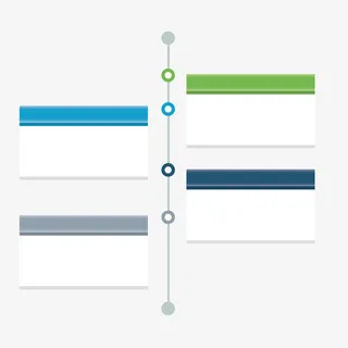 彩色商务流程免抠